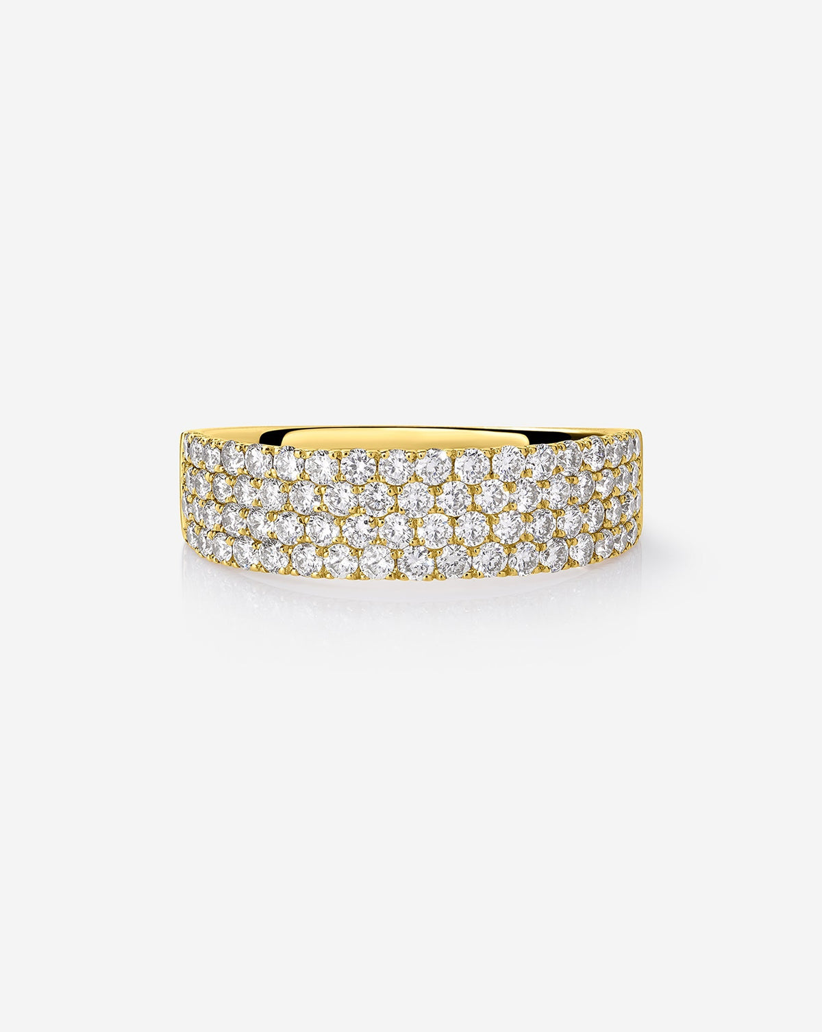 Four Row Stackable Pavé Ring