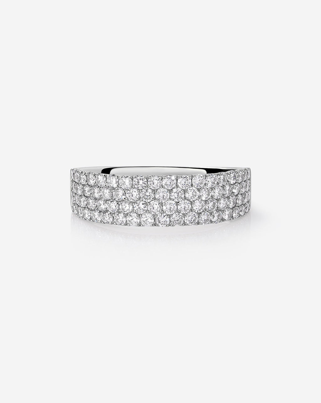 Four Row Stackable Pavé Ring