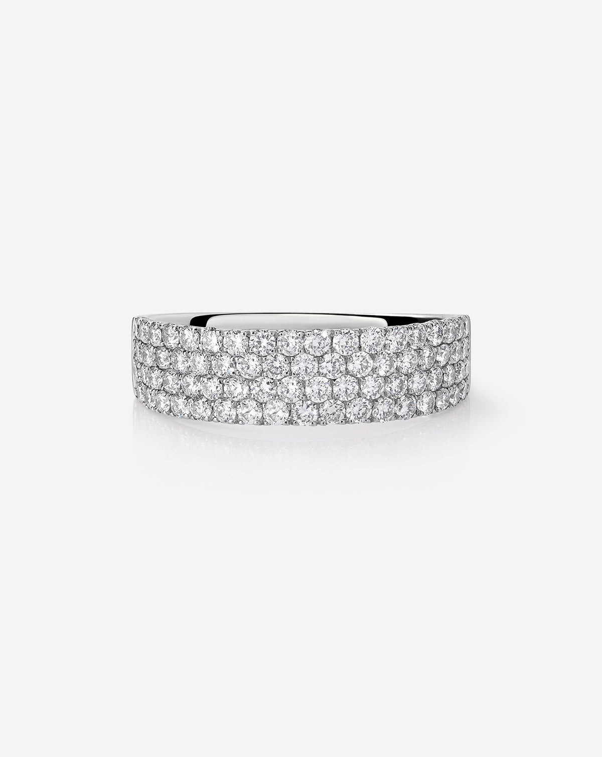 Four Row Stackable Pavé Ring