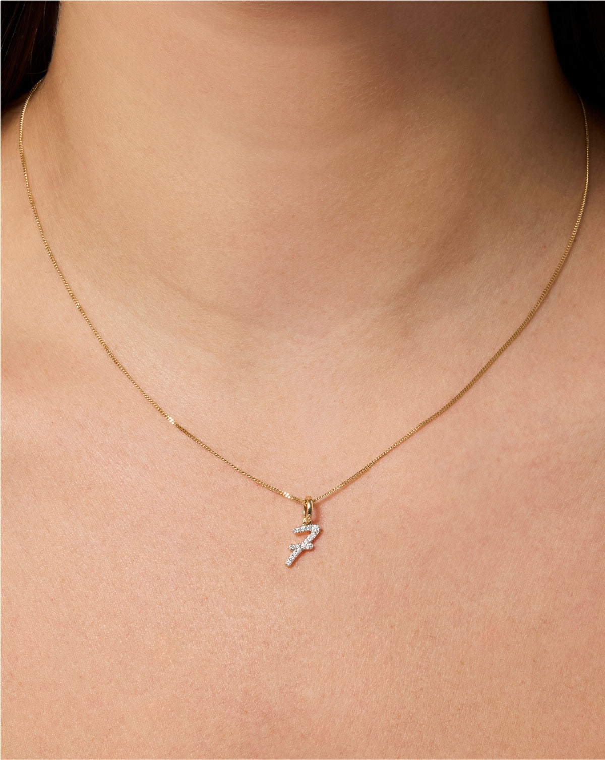 Diamond Number Pendant