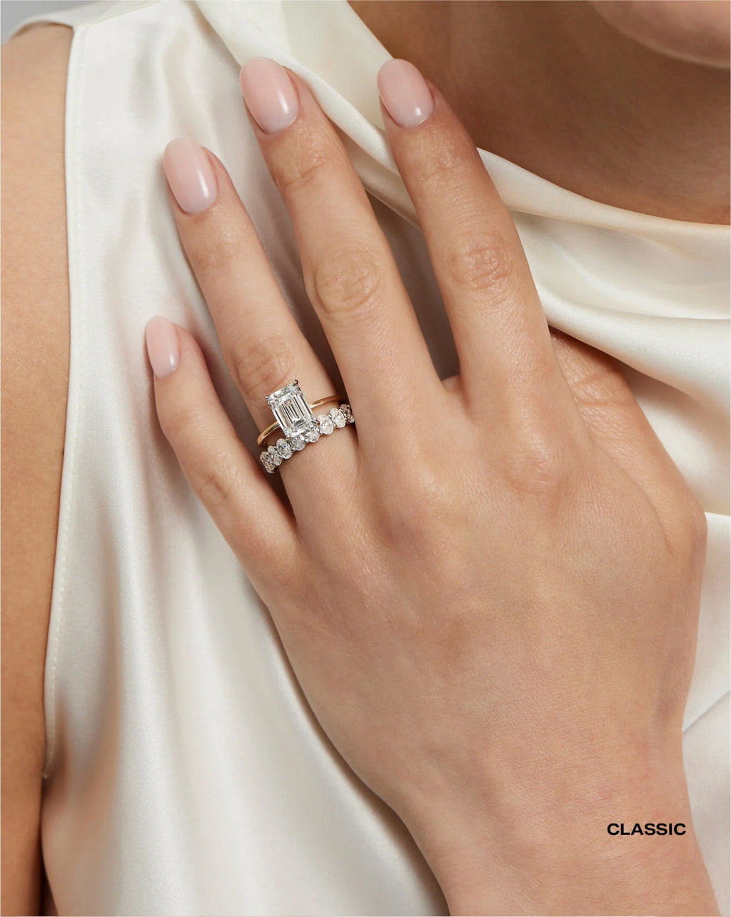 Oval Lab Diamond and Birthstone Eternity Band