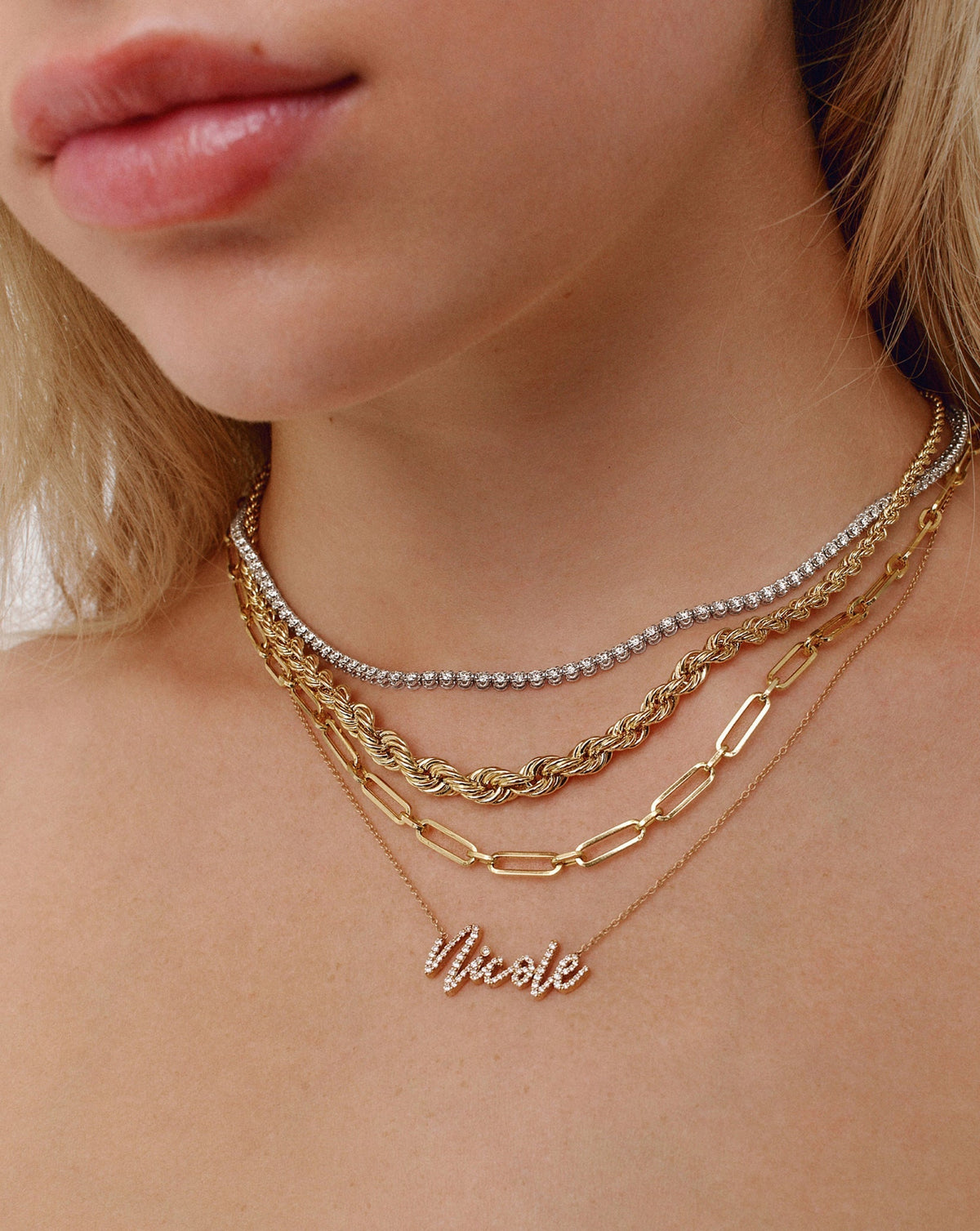 Graduated Rope Chain Necklace