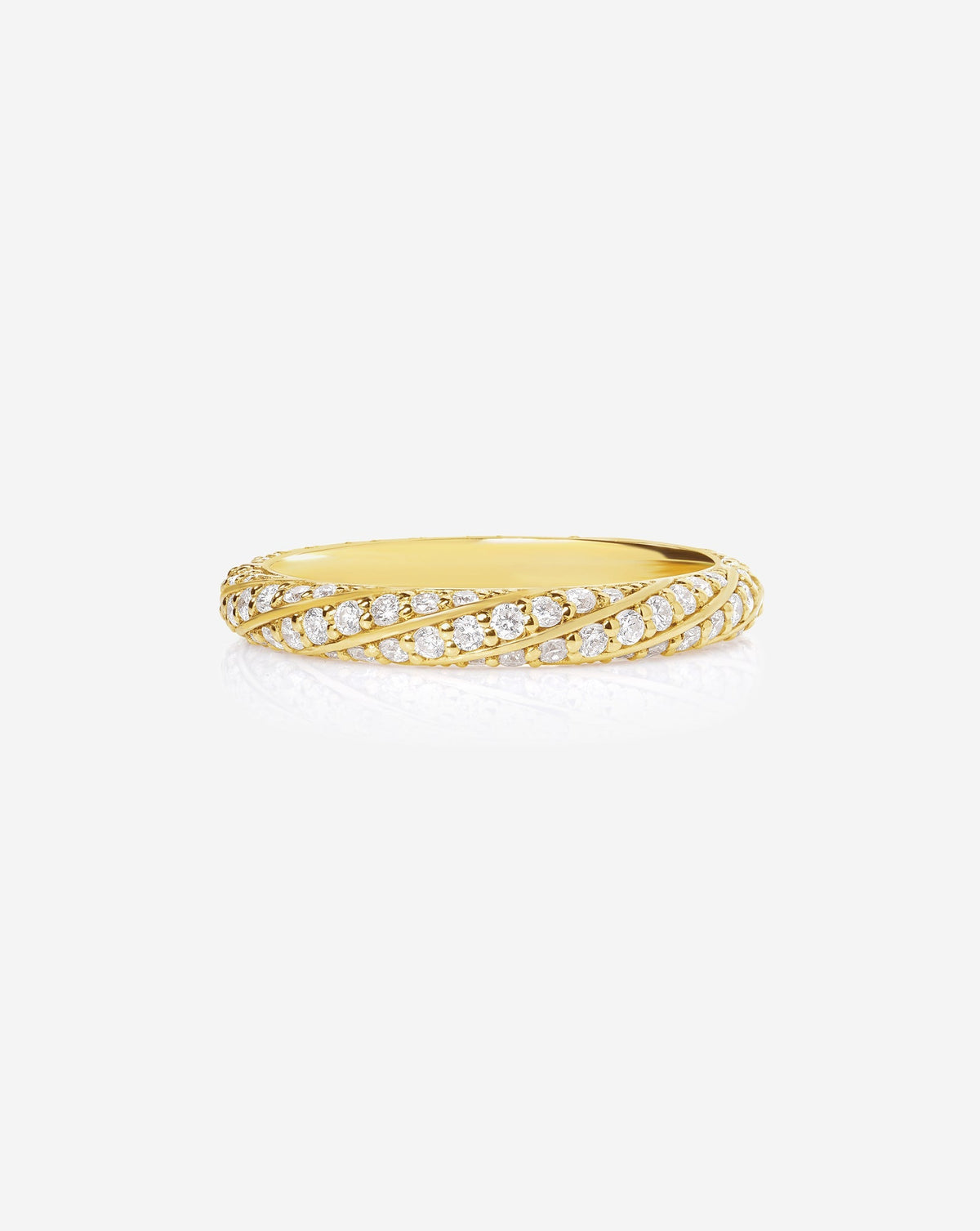 Twisted Lab Diamond Band