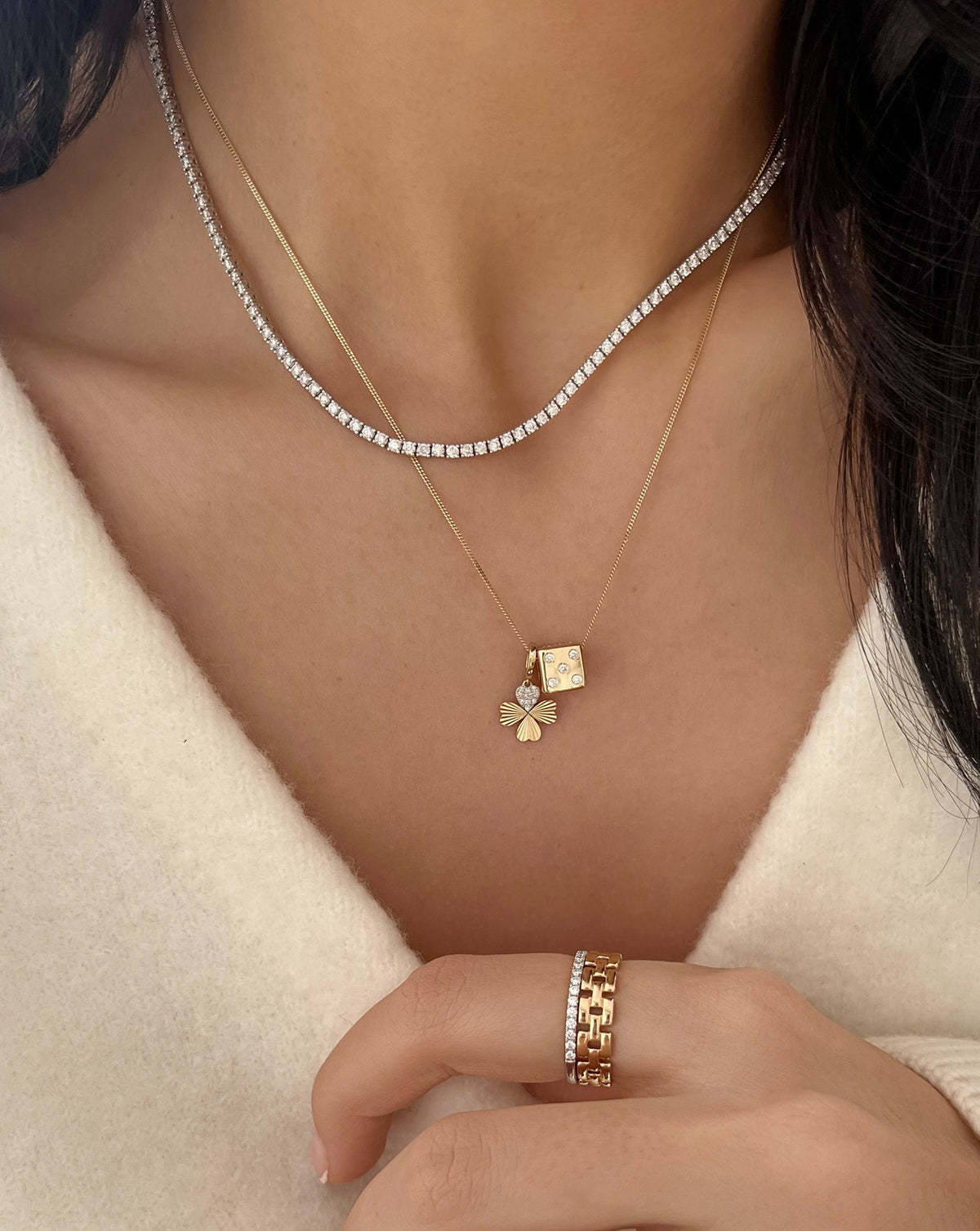 Diamond Dice Eternity Bead