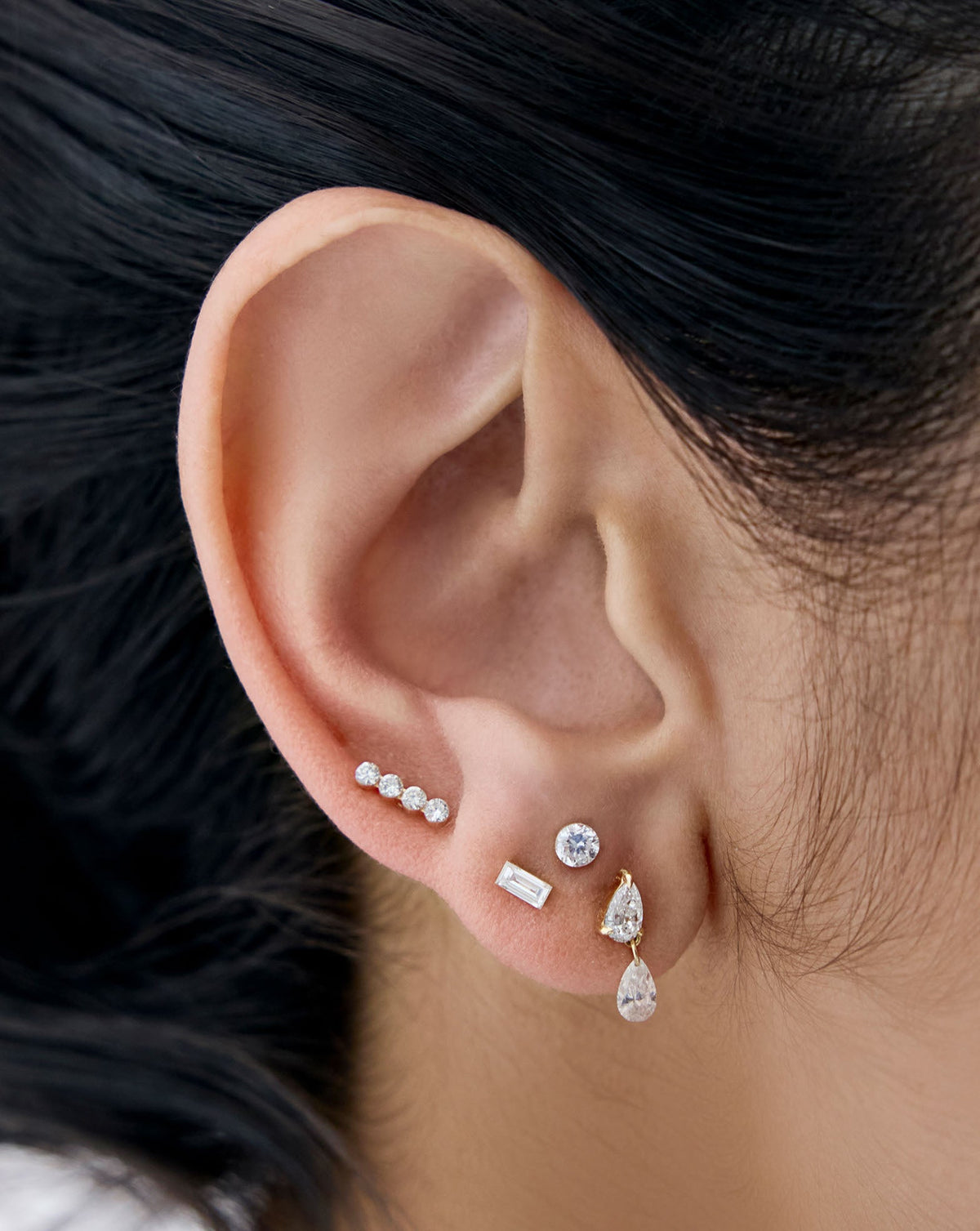 Round Lab Diamond Flatback