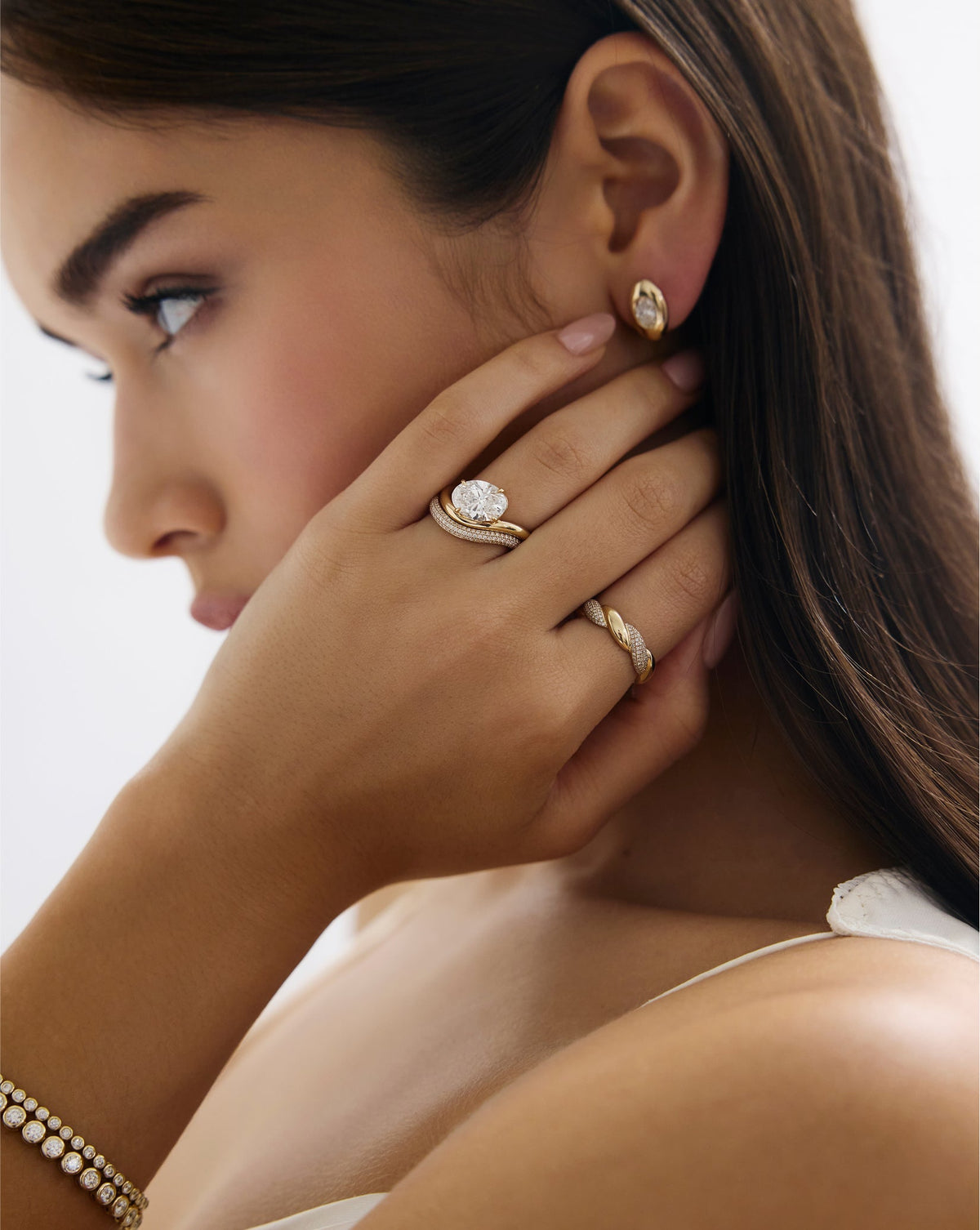 Pavé Wave Wedding Band