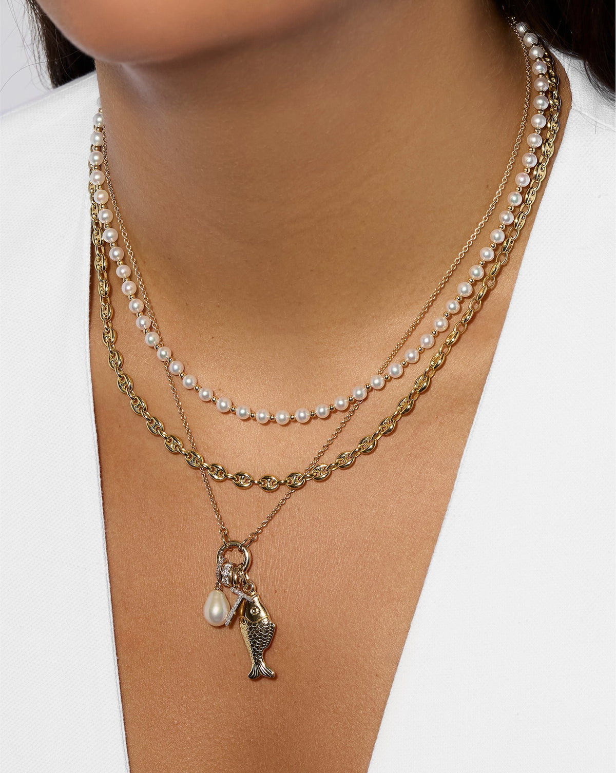 Pearl Station Necklace