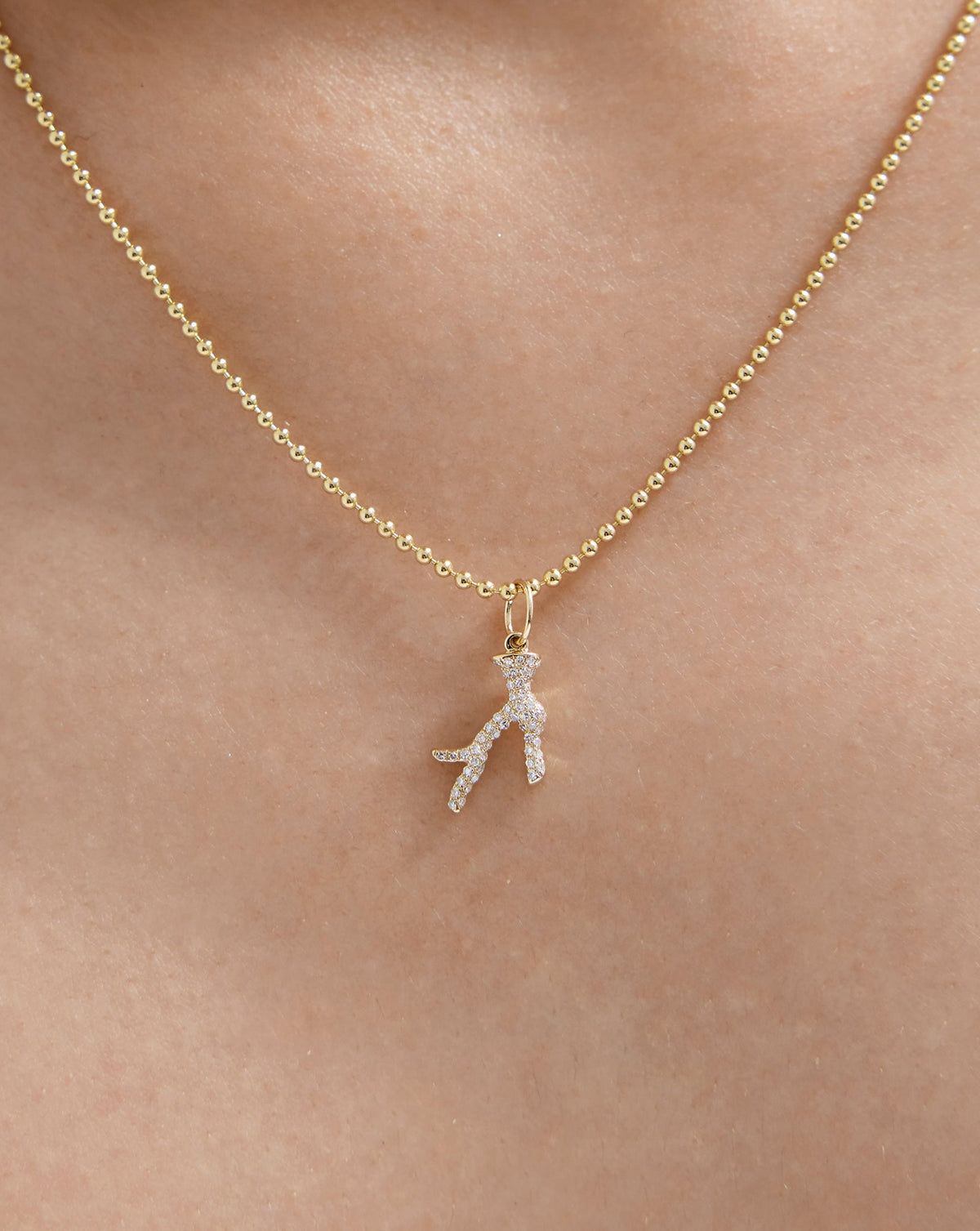 Diamond Coral Charm