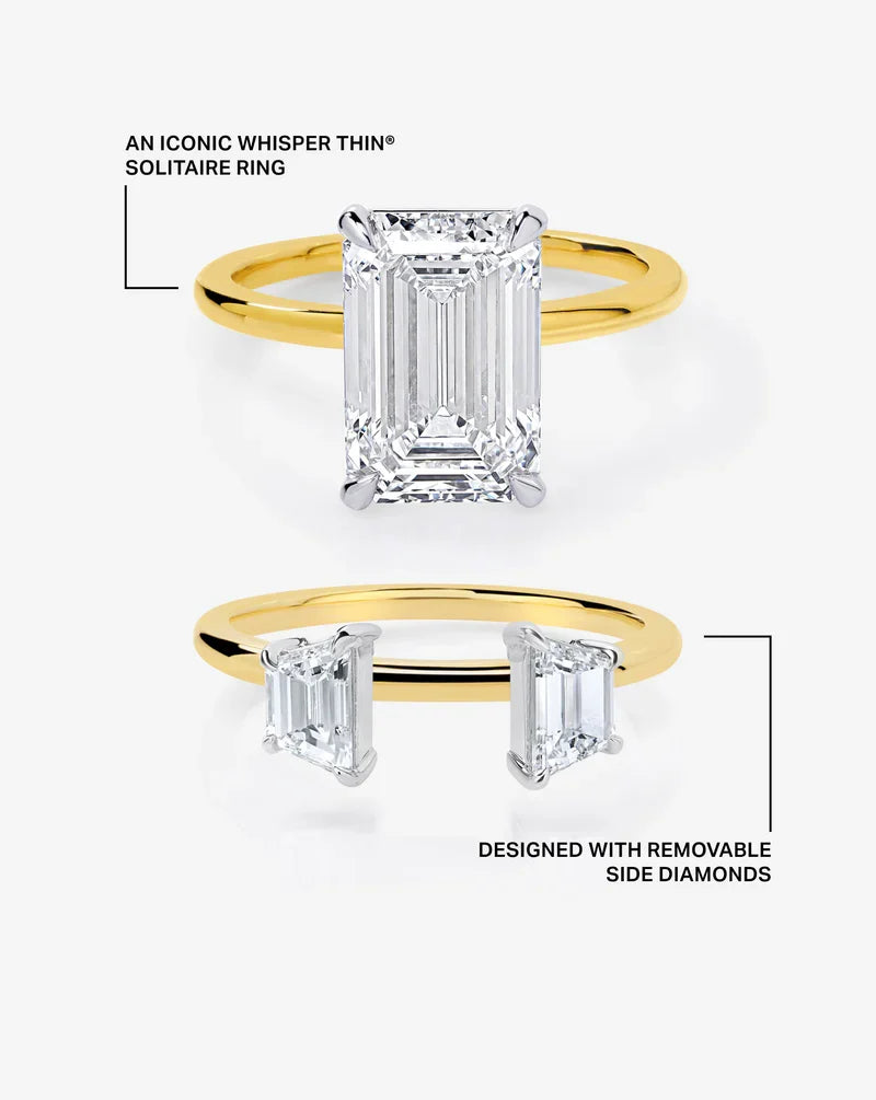 3.72 Emerald Lab Diamond in Whisper Thin® Embrace