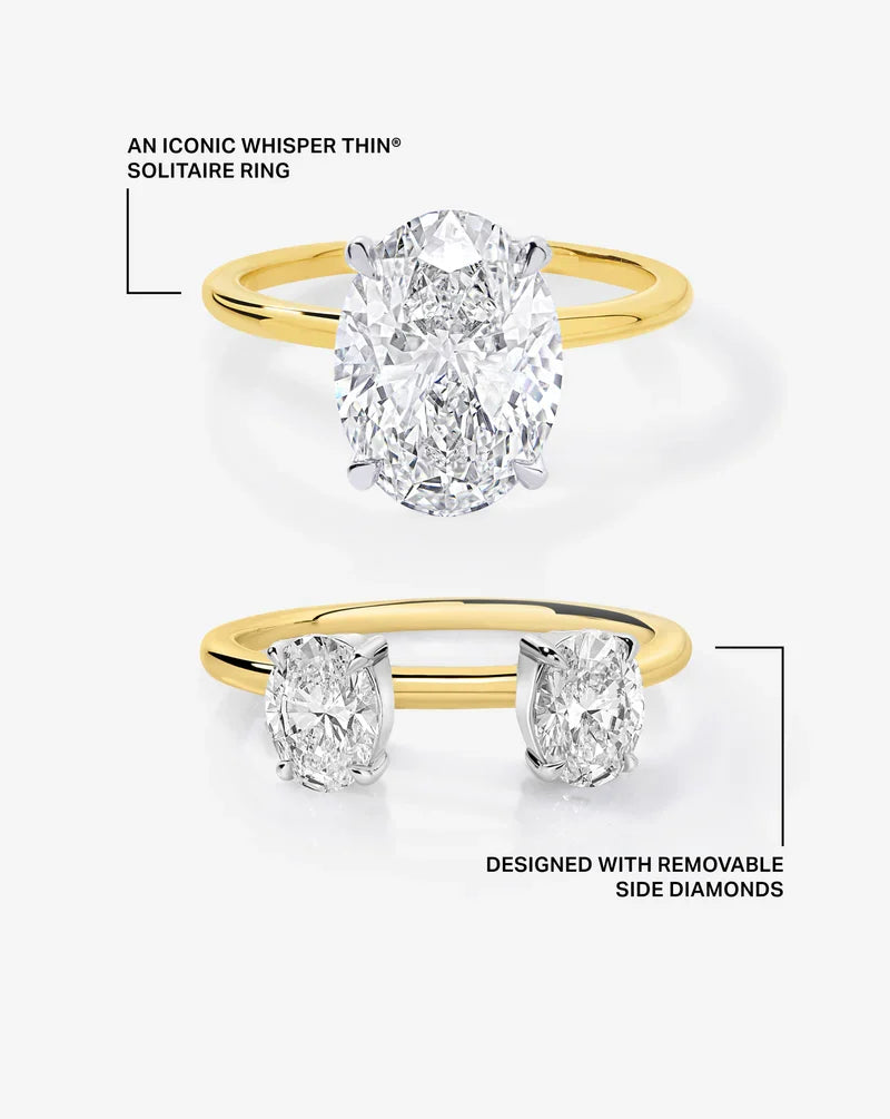 4.06 Oval Lab Diamond in Whisper Thin® Embrace