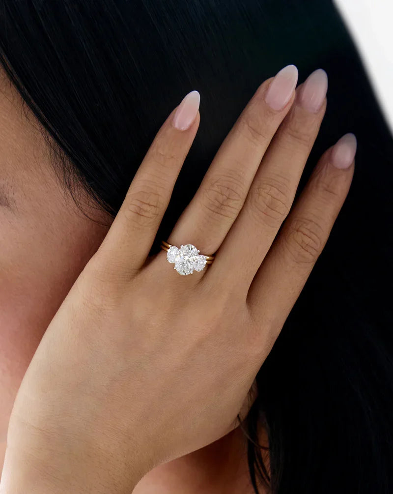 4.06 Oval Lab Diamond in Whisper Thin® Embrace