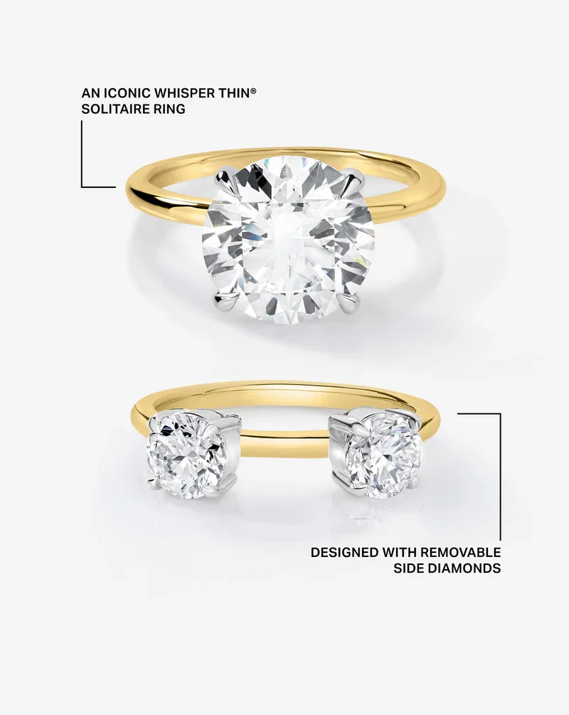 4.02 Round Lab Diamond in Whisper Thin® Embrace