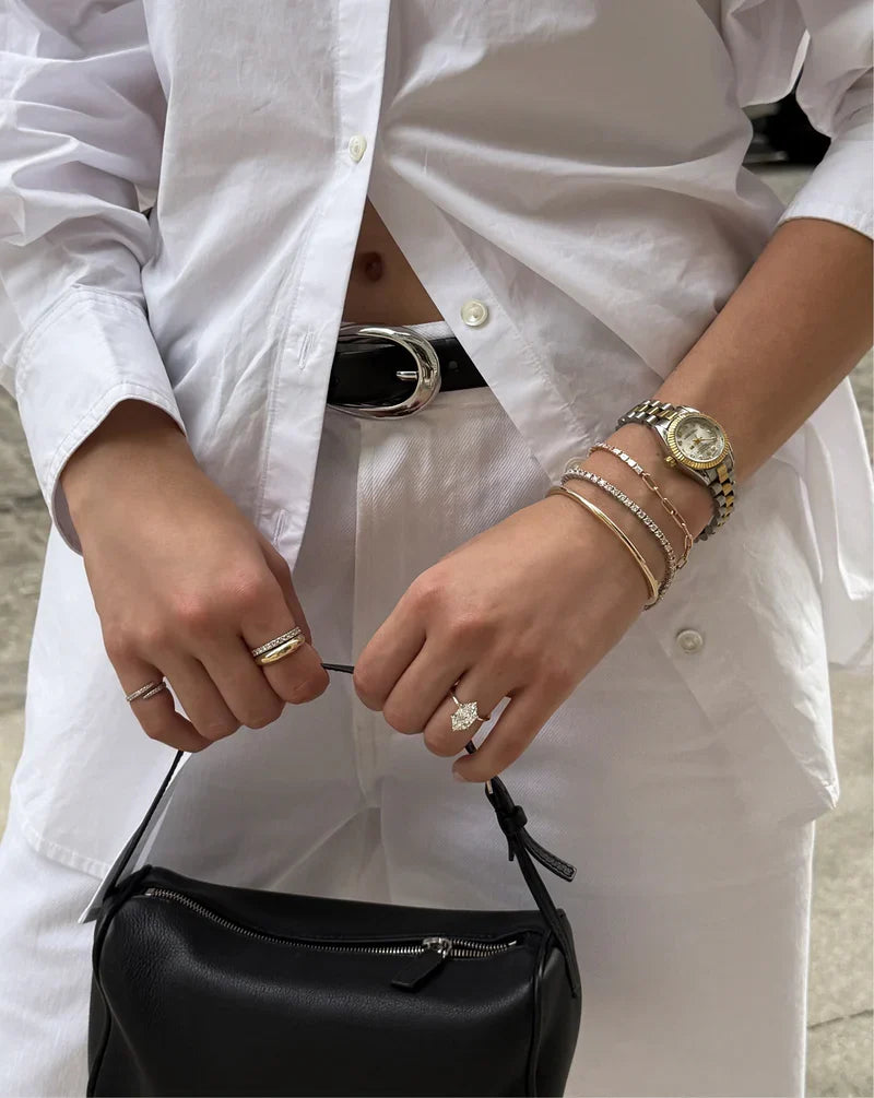 Baguette Lab Diamond Tennis Chain Bracelet