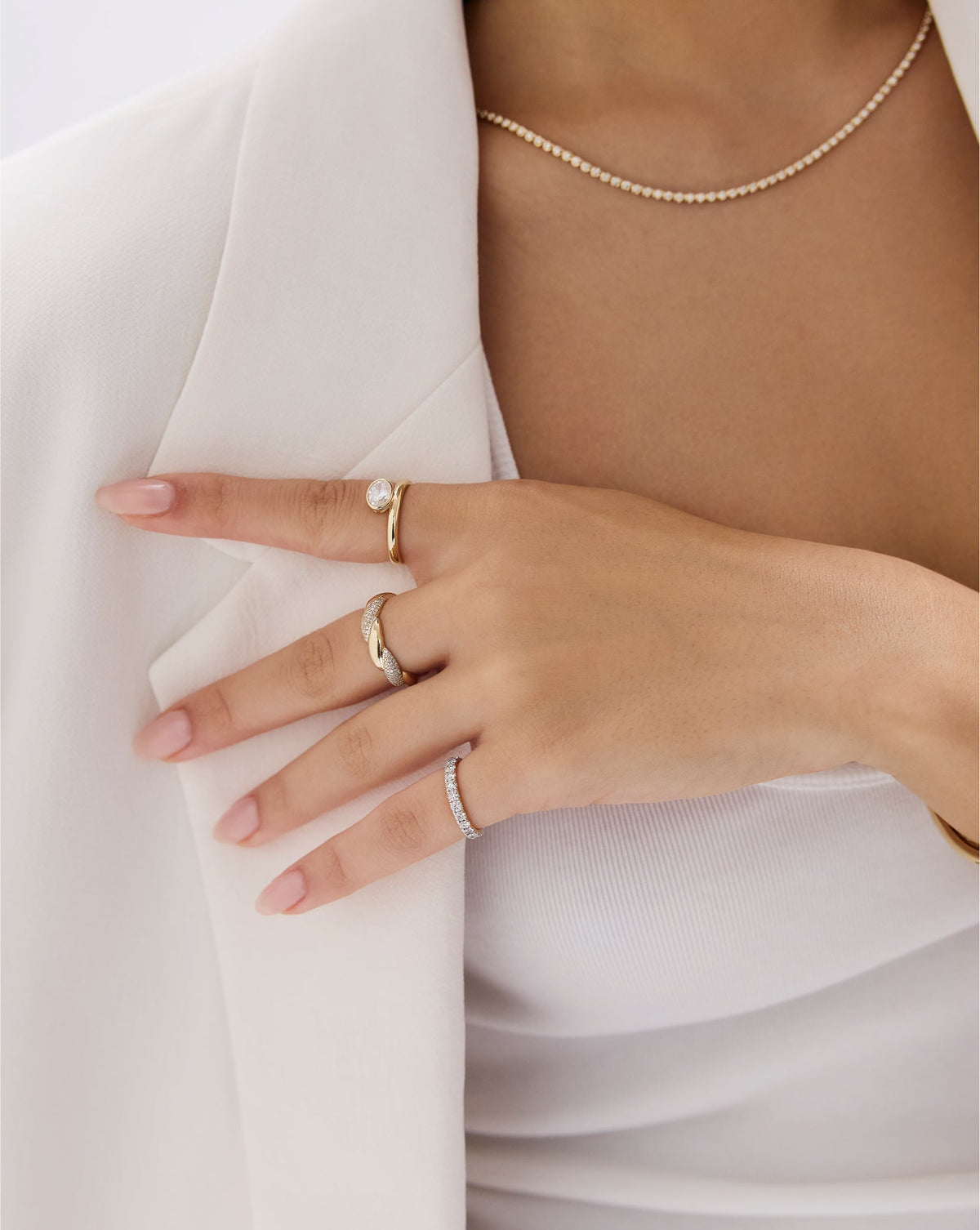Framed Oval Lab Diamond Ring