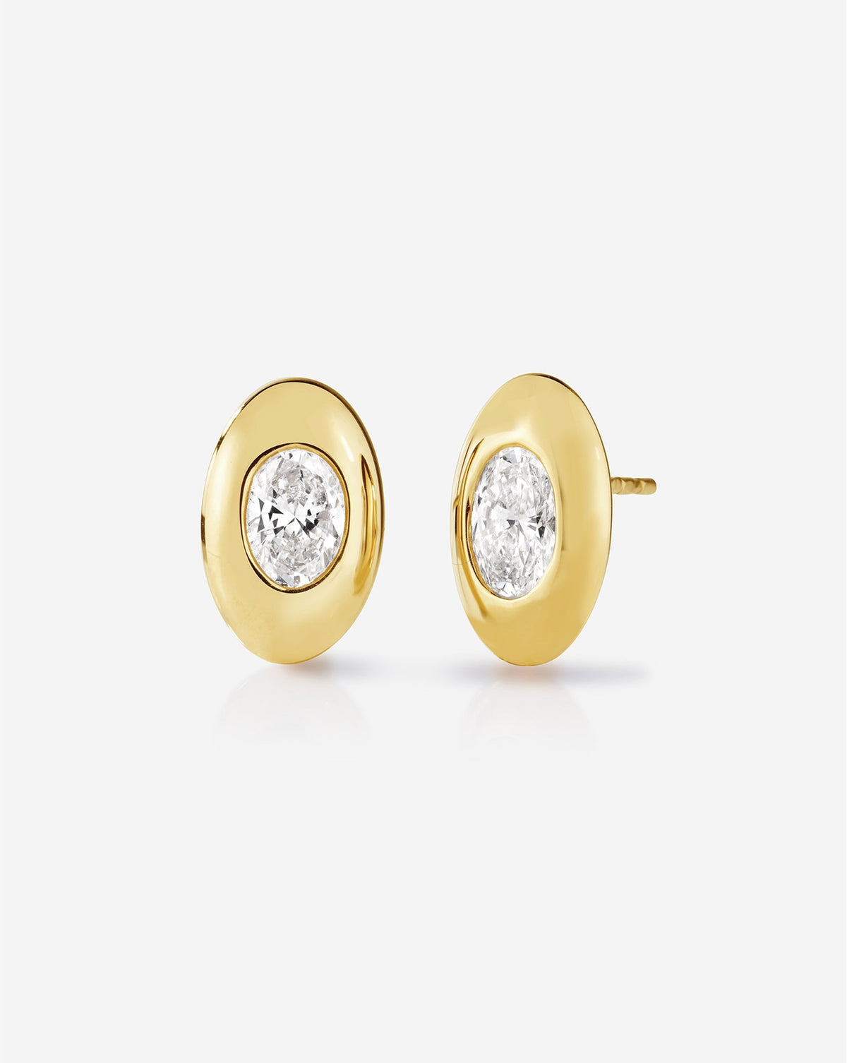 Framed Oval Lab Diamond Studs