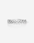 Diamond Station Double Row Ring