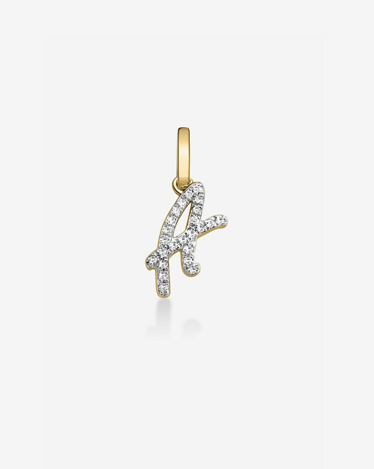 Diamond Script Initial Pendant