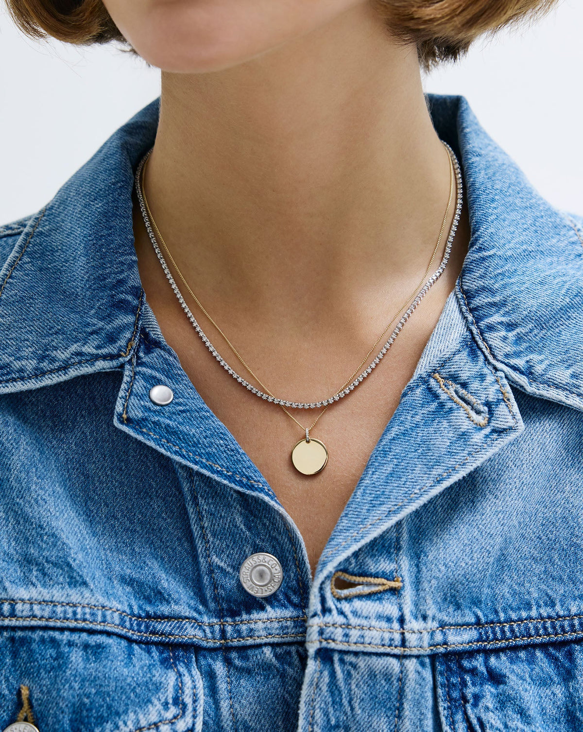 Engravable Round Pendant Necklace