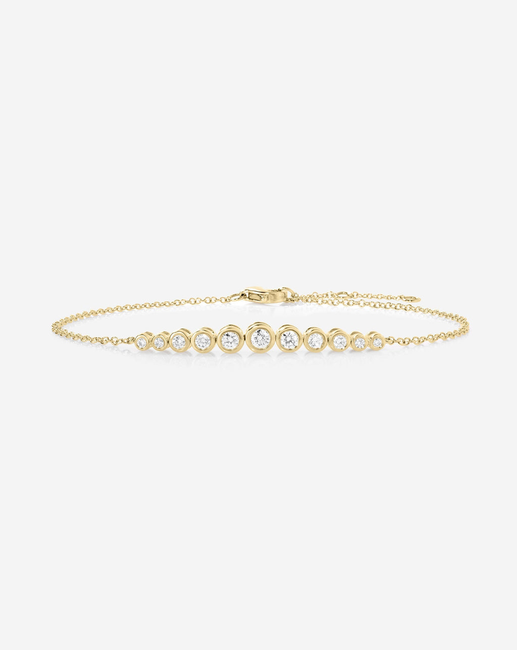 Graduated Diamond Bezel Soft Chain Bracelet