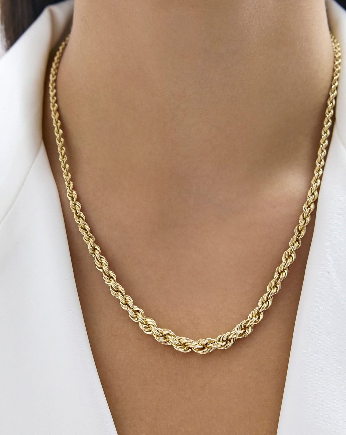 Graduated Rope Chain Necklace
