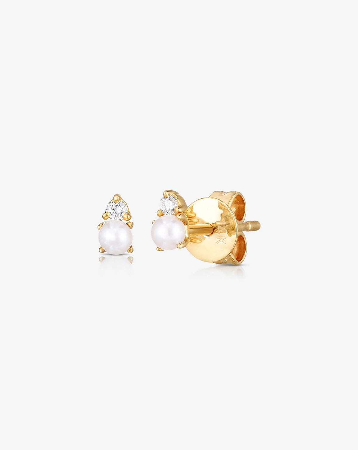 Pearl + Diamond Studs