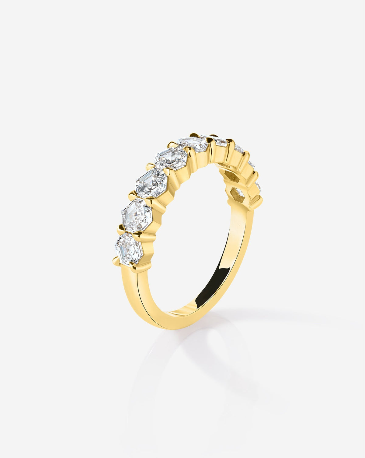 Hexagon Lab Diamond Wedding Band
