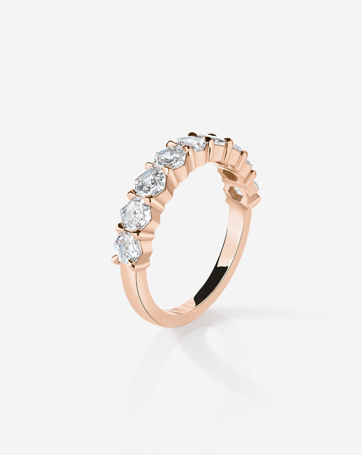 Hexagon Diamond Wedding Band