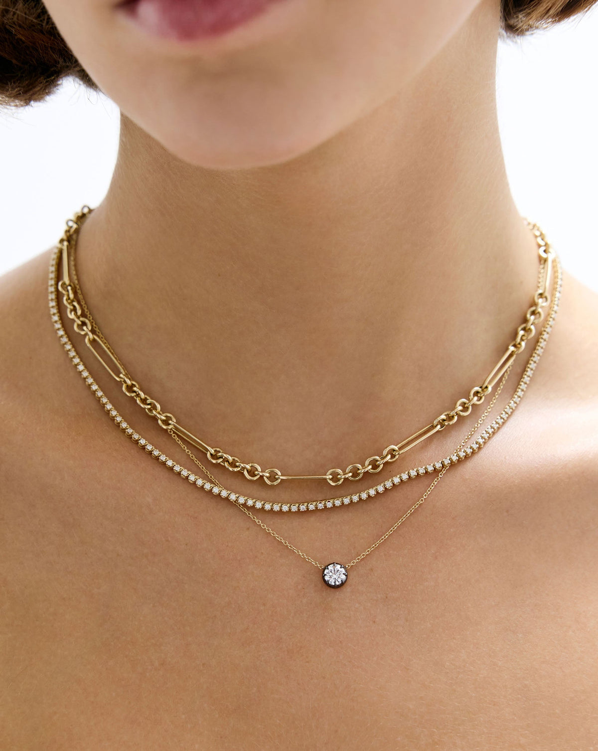 Georgian Lab Diamond Pendant Necklace