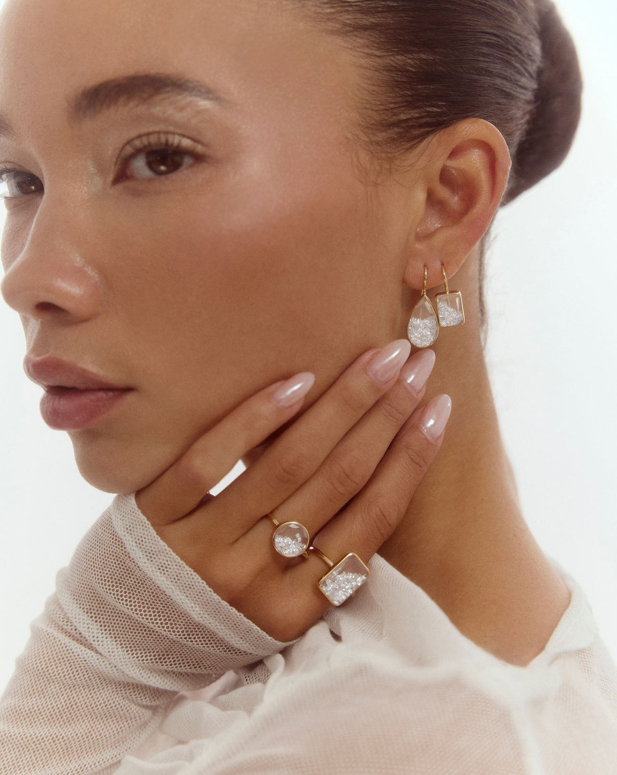 Shaker Emerald Drop Earrings