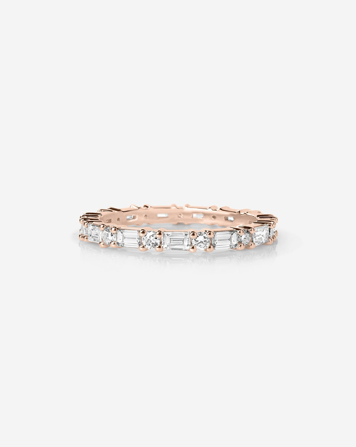 Baguette + Round Eternity Band