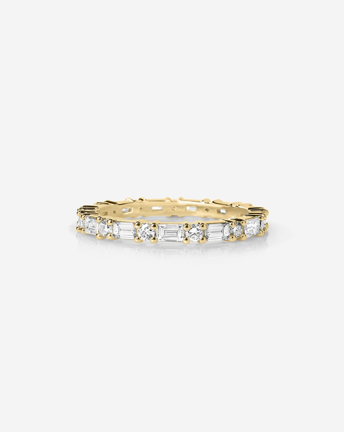 Lab Diamond Baguette + Round Eternity Band