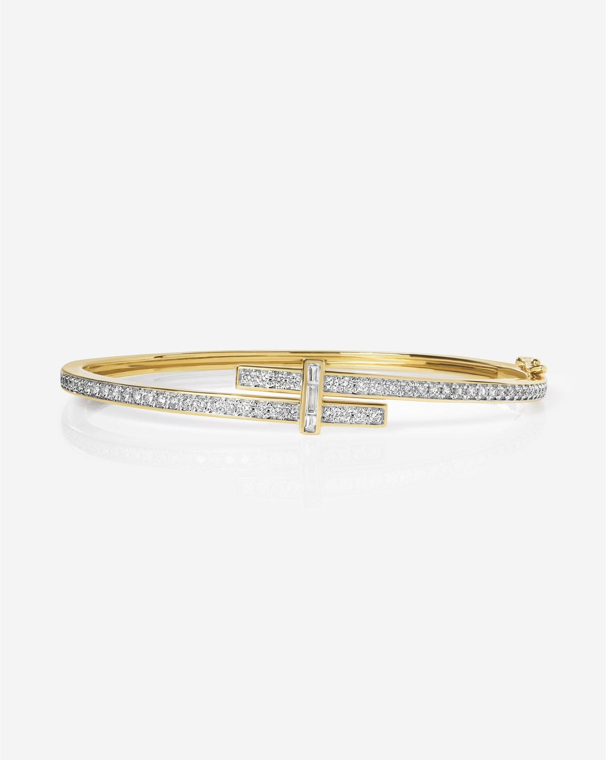 Round Diamond Wrap Bangle