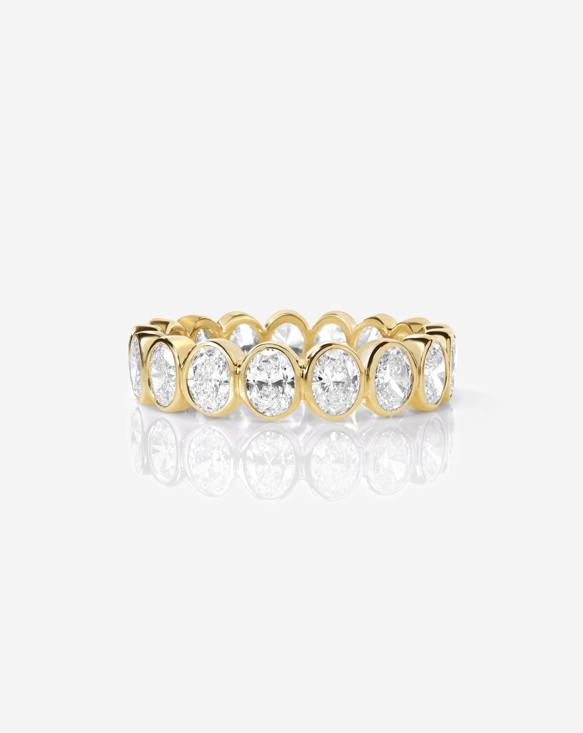 Lab Diamond Oval Bezel Eternity Band