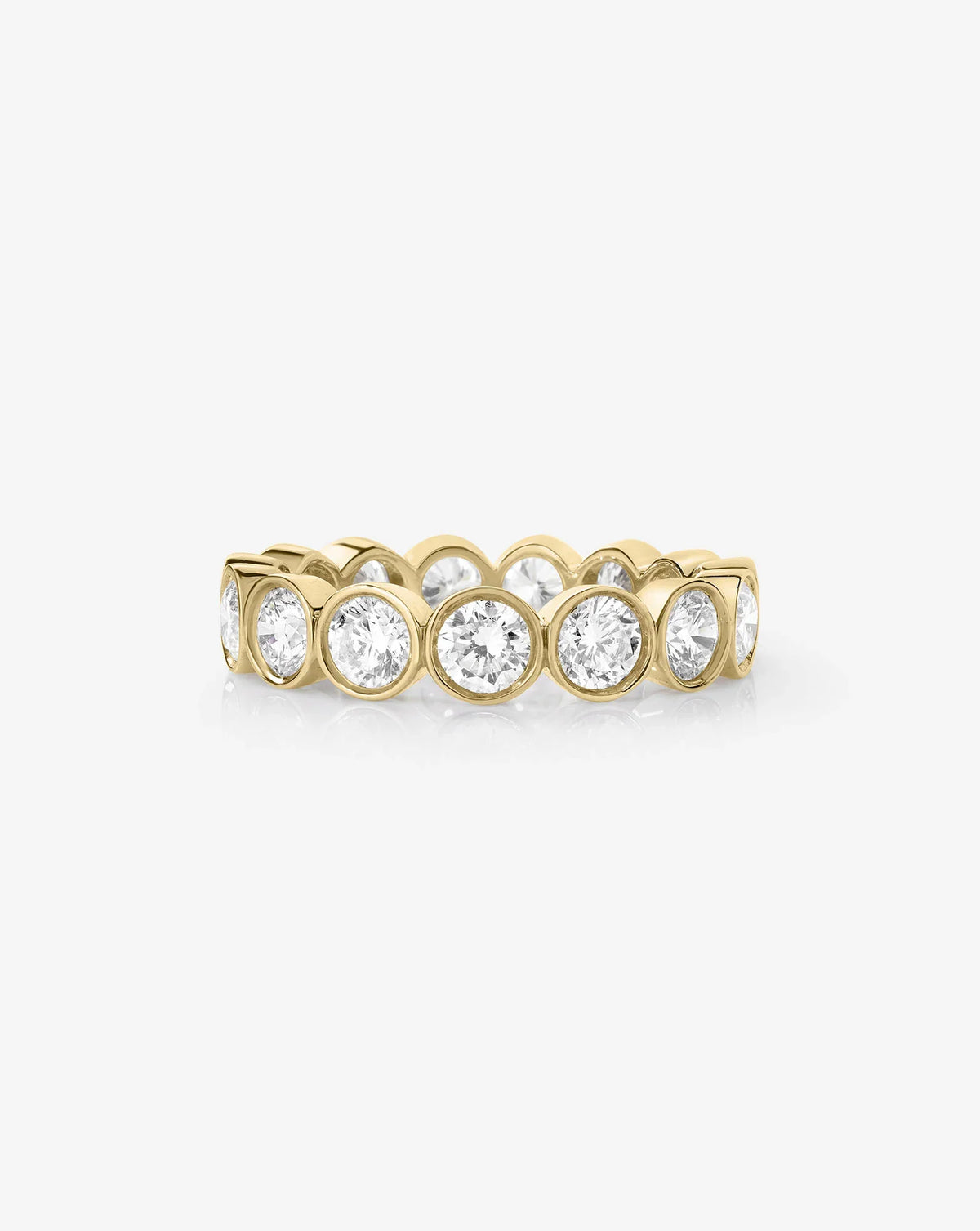 Lab Diamond Round Bezel Eternity Band