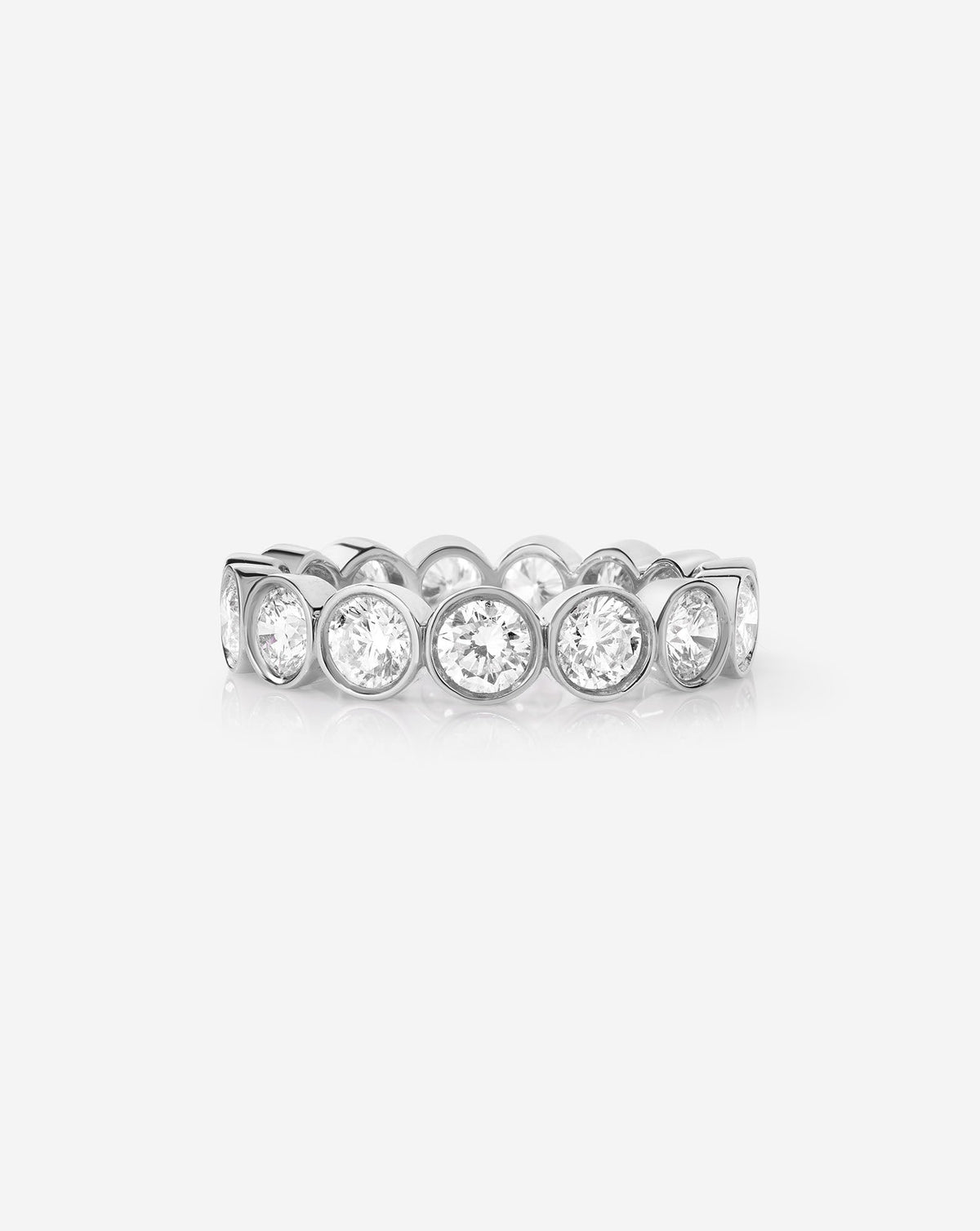Lab Diamond Round Bezel Eternity Band