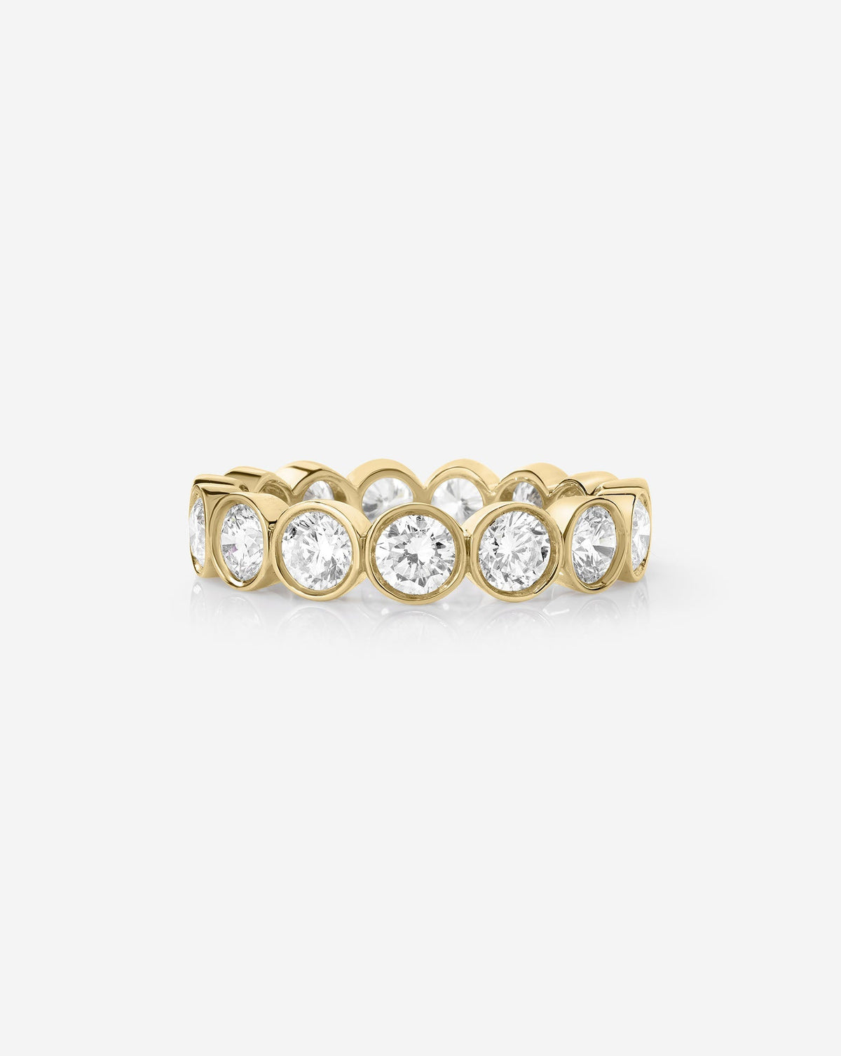 Lab Diamond Round Bezel Eternity Band