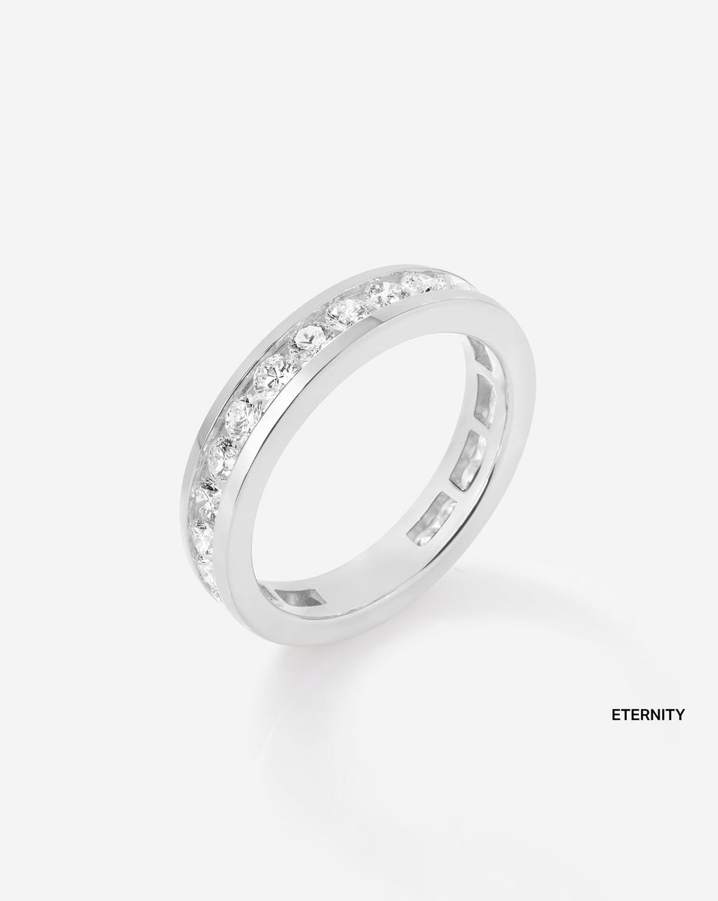 Round Diamond Channel Set Eternity Band