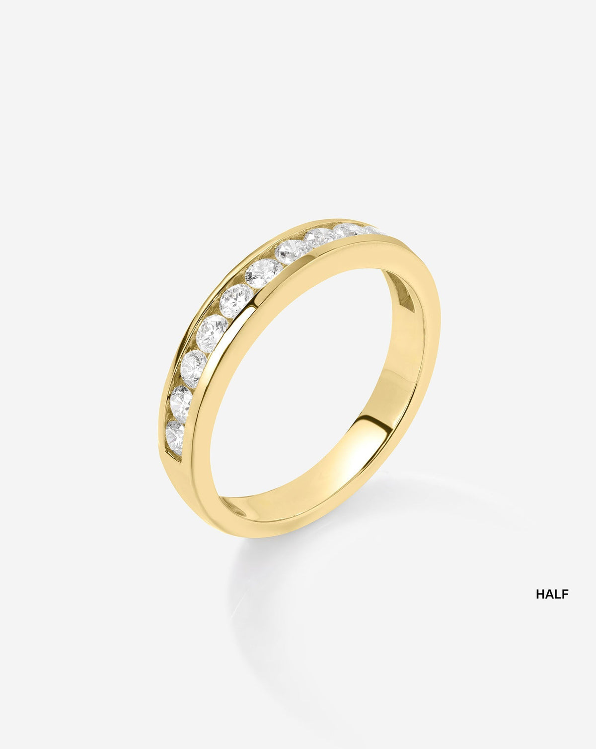 Round Lab Diamond Channel Set Half Band