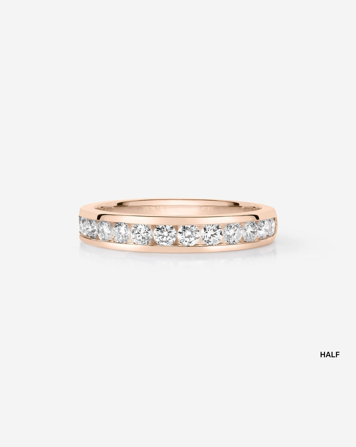 Round Lab Diamond Channel Set Half Band