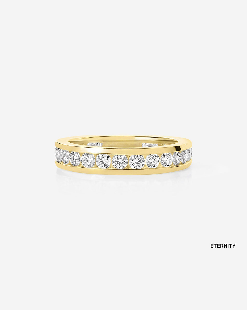 Round Diamond Channel Set Eternity Band