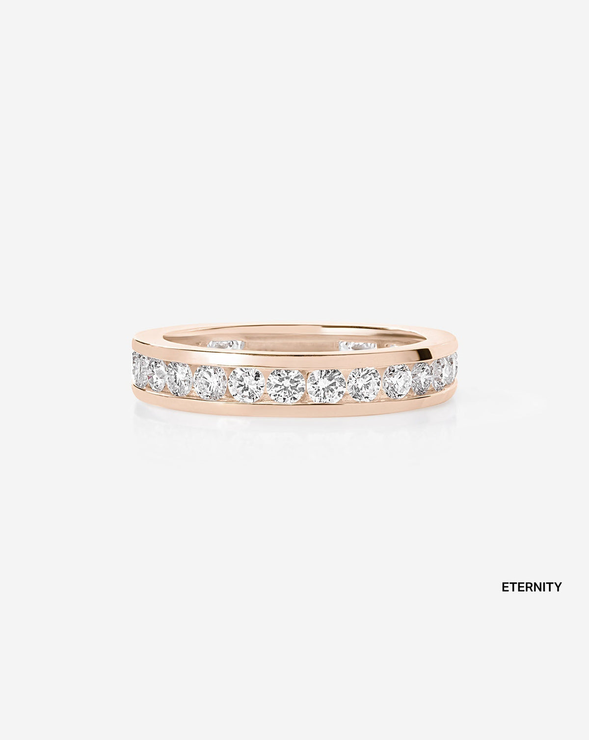Round Diamond Channel Set Eternity Band