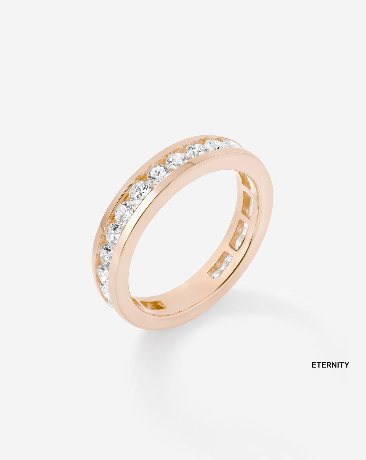 Round Diamond Channel Set Eternity Band