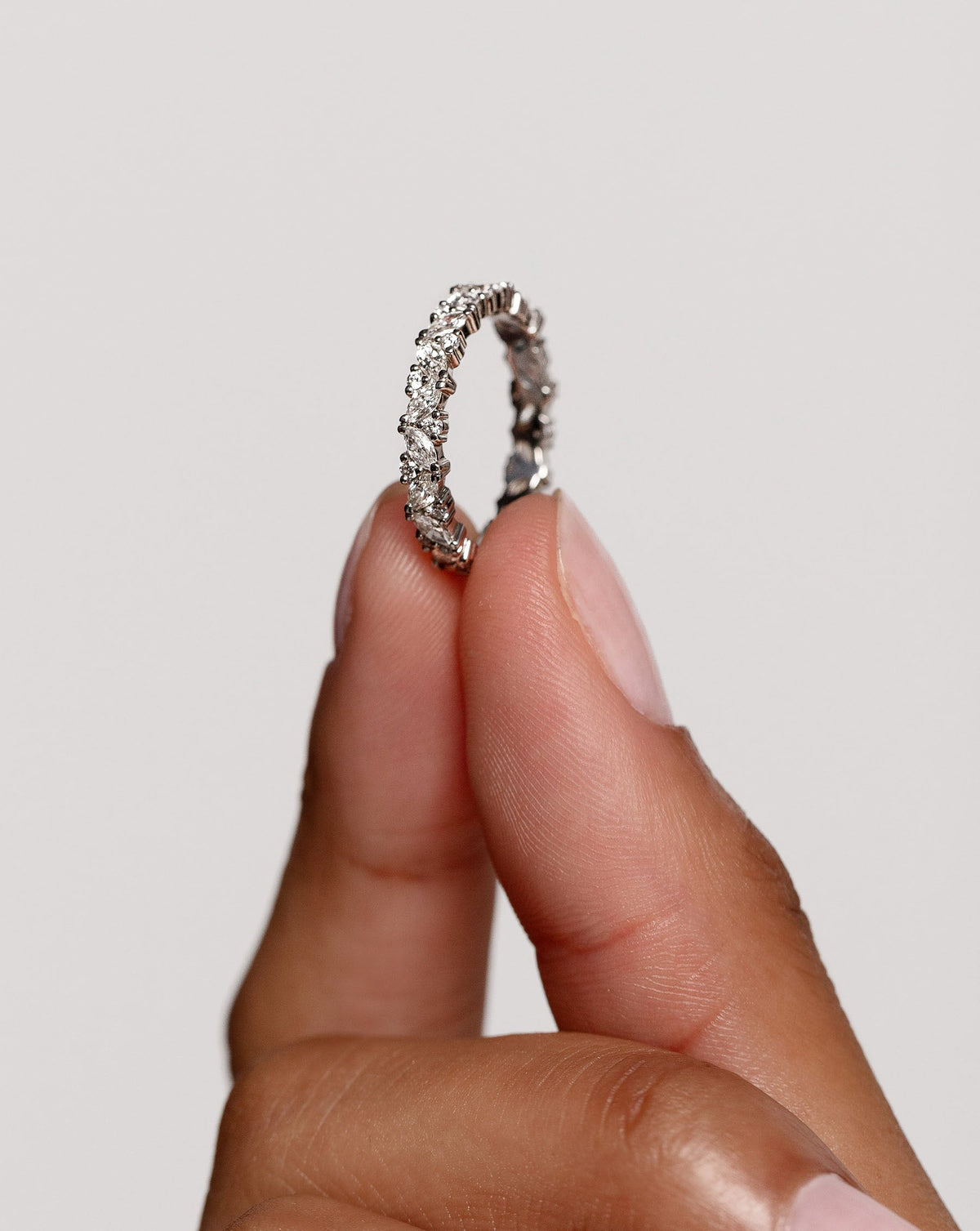 Marquise Cluster Eternity Band