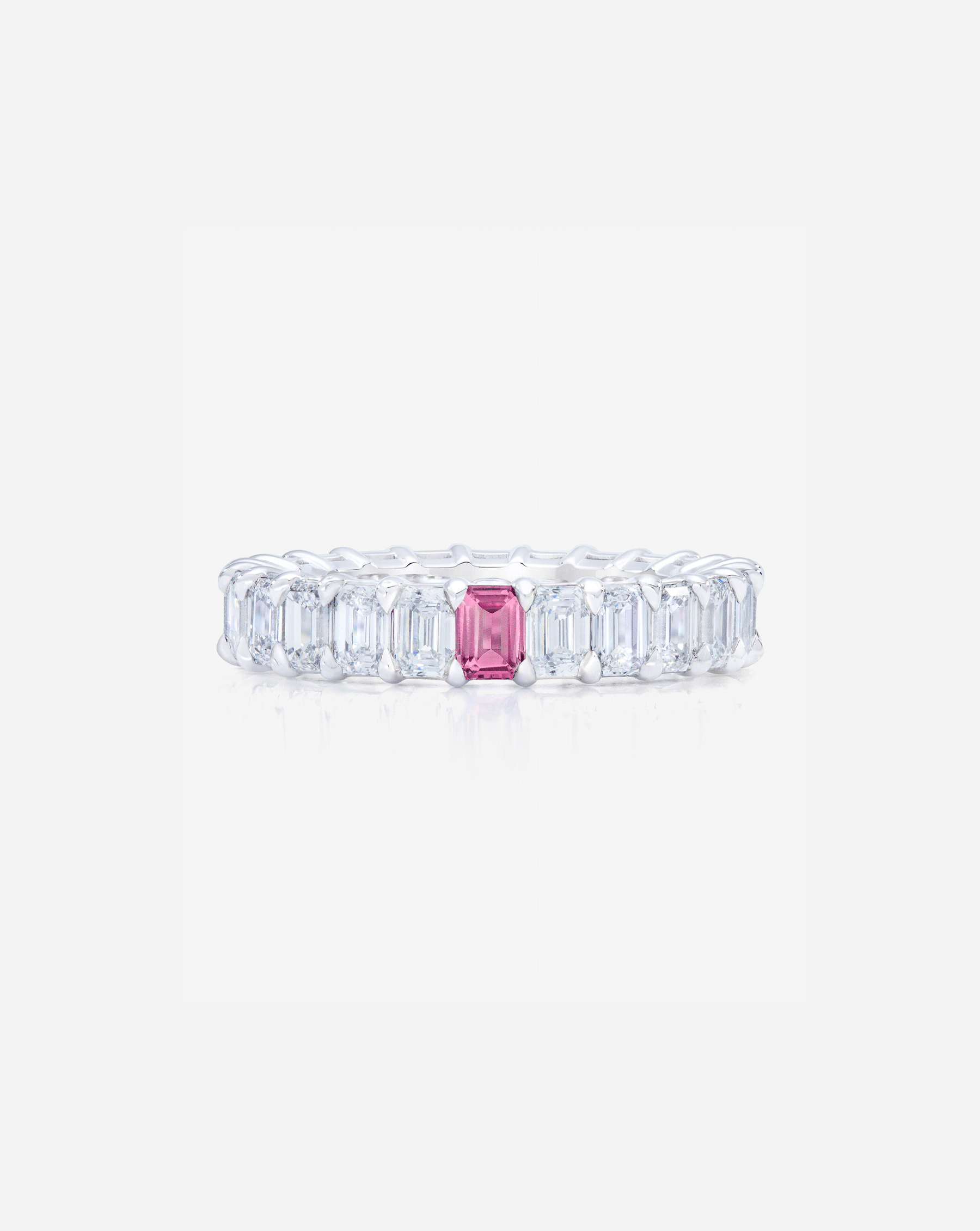 Emerald Diamond and Birthstone Eternity Band