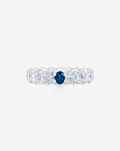 Oval Diamond and Birthstone Eternity Band