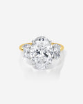 4.00 Oval Lab Diamond in Whisper Thin® Three Stone with Ovals