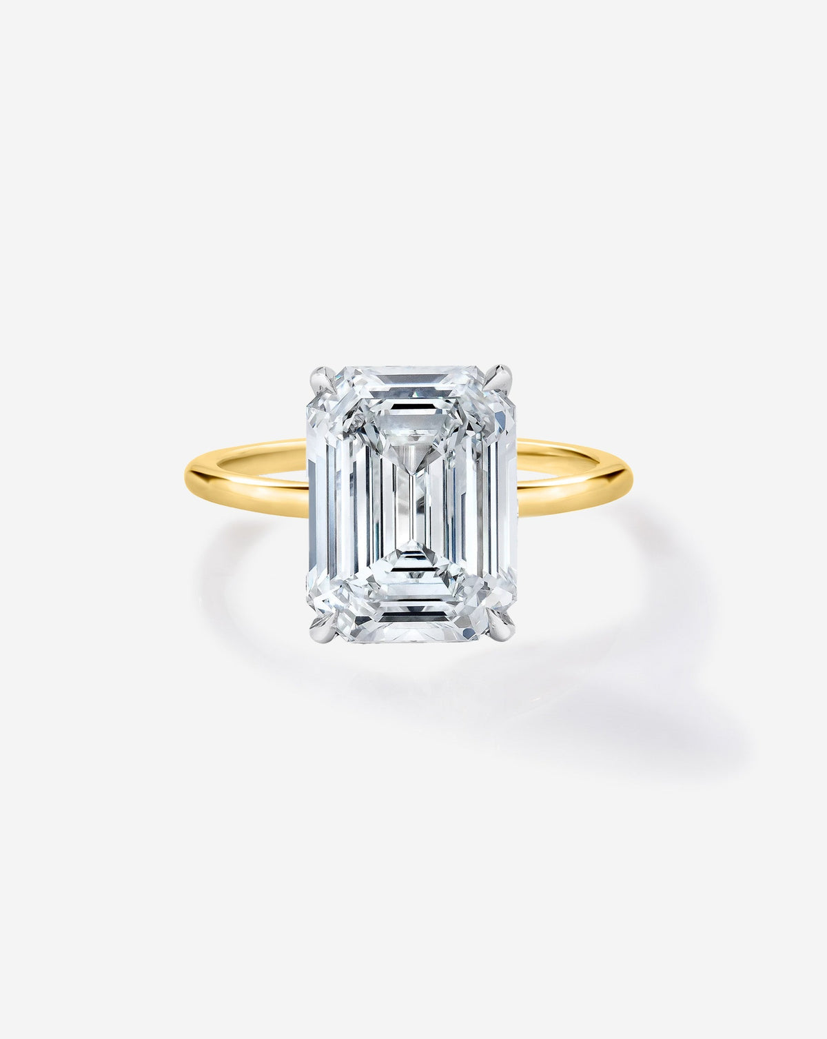 3.00 Emerald Lab Diamond in Whisper Thin® Hidden Halo