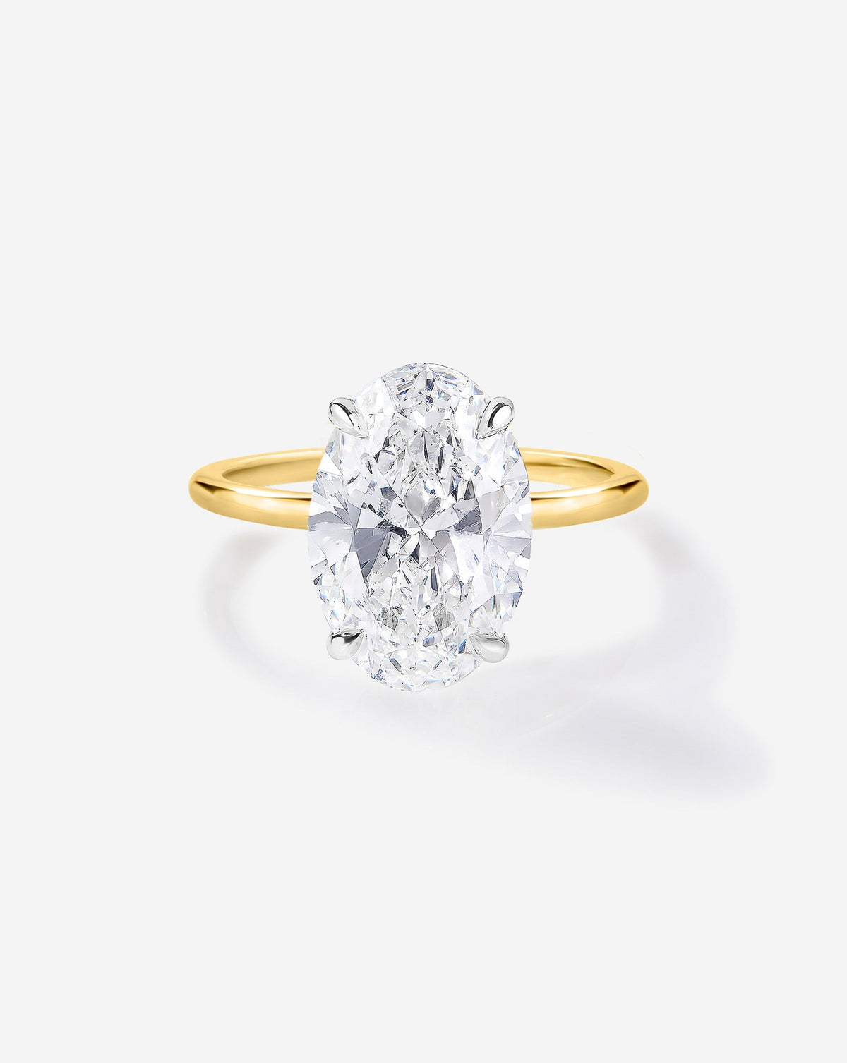 3.10 Oval Lab Diamond in Whisper Thin® Hidden Halo