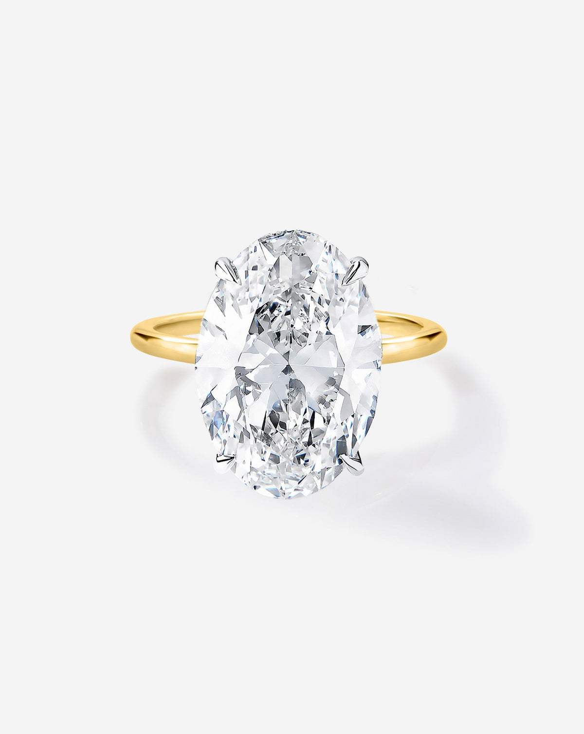 5.63 Oval Lab Diamond in Whisper Thin® Hidden Halo