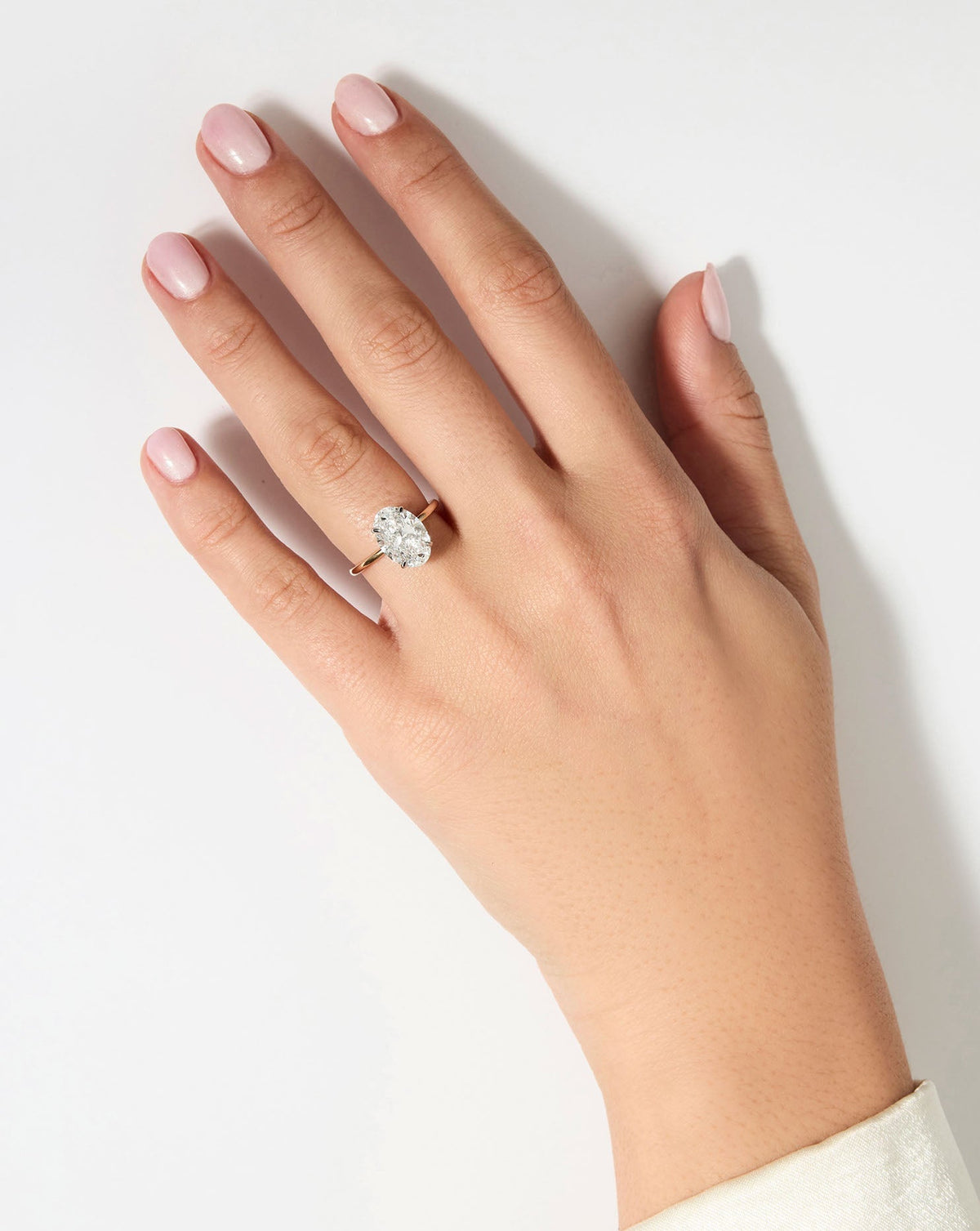 3.54 Oval Lab Diamond in Whisper Thin®